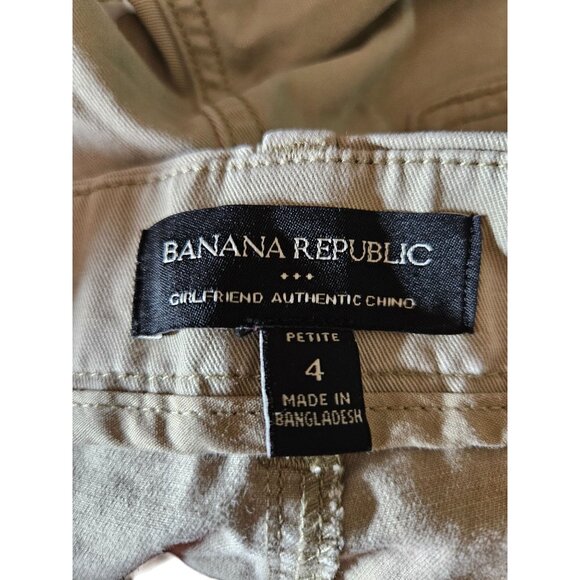 Banana Republic Girlfriend Authentic Chino Pants Womens Size 4P Casual Comfort - Picture 7 of 9